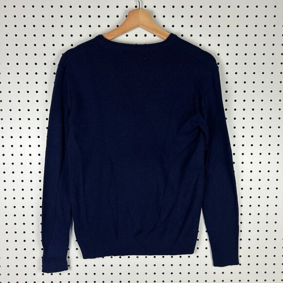 Ole Miss Rebels Knit Sweater Small Colonel Rebel 80s UofM LeRoy Knitwear V Neck - Picture 3 of 5